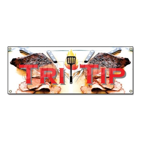 TRI TIP BANNER SIGN butcher custom cuts meat usda steaks roasts chops